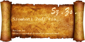 Szombati Zsófia névjegykártya